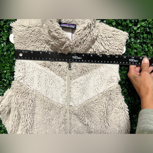 Patagonia Bleached Stone Retro Chevron Pelage Vest Vintage Women’s Med Full Zip - Picture 12 of 15